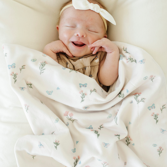 Minky Stretch Mini Blanket: Secret Garden