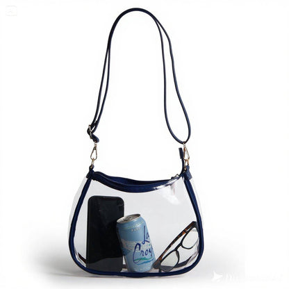 Clear Purse with Beaded Charm – Illinois Fighting Illini
