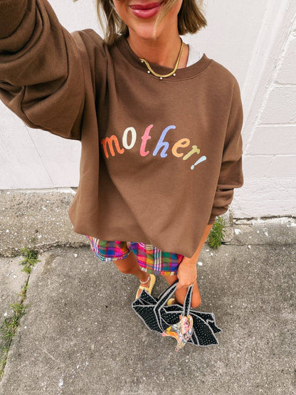 mother! sweatshirt - brown