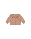 Ruffle Collar Cardigan - Rose