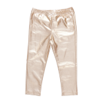 Girls Lame Leggings - Light Gold