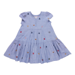 Girls Adele Dress - Varsity Embroidery