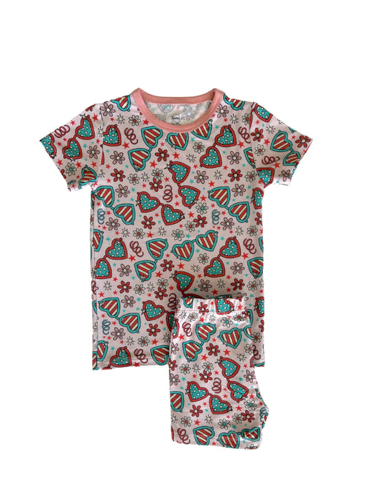 Pink 4th of July Two Piece Short Set