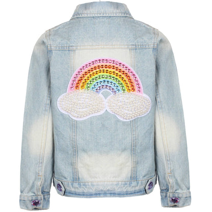 Rainbow Pearl Denim Jacket
