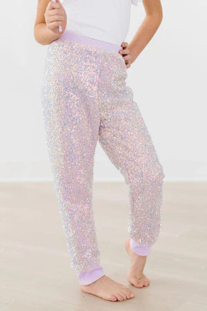 Lavender Sequin Joggers