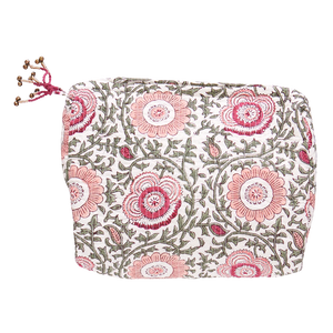 Pink Lisbon Floral Quilted Pouch