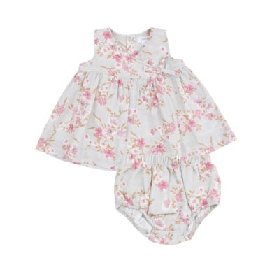 Pink Phlox Floral Kimono Dress & Bloomer