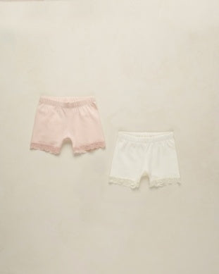 Noralee Cartwheel Shorts - Ivory and Blush