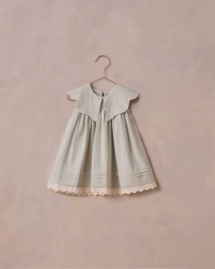 Florence Dress - Sage Stripe
