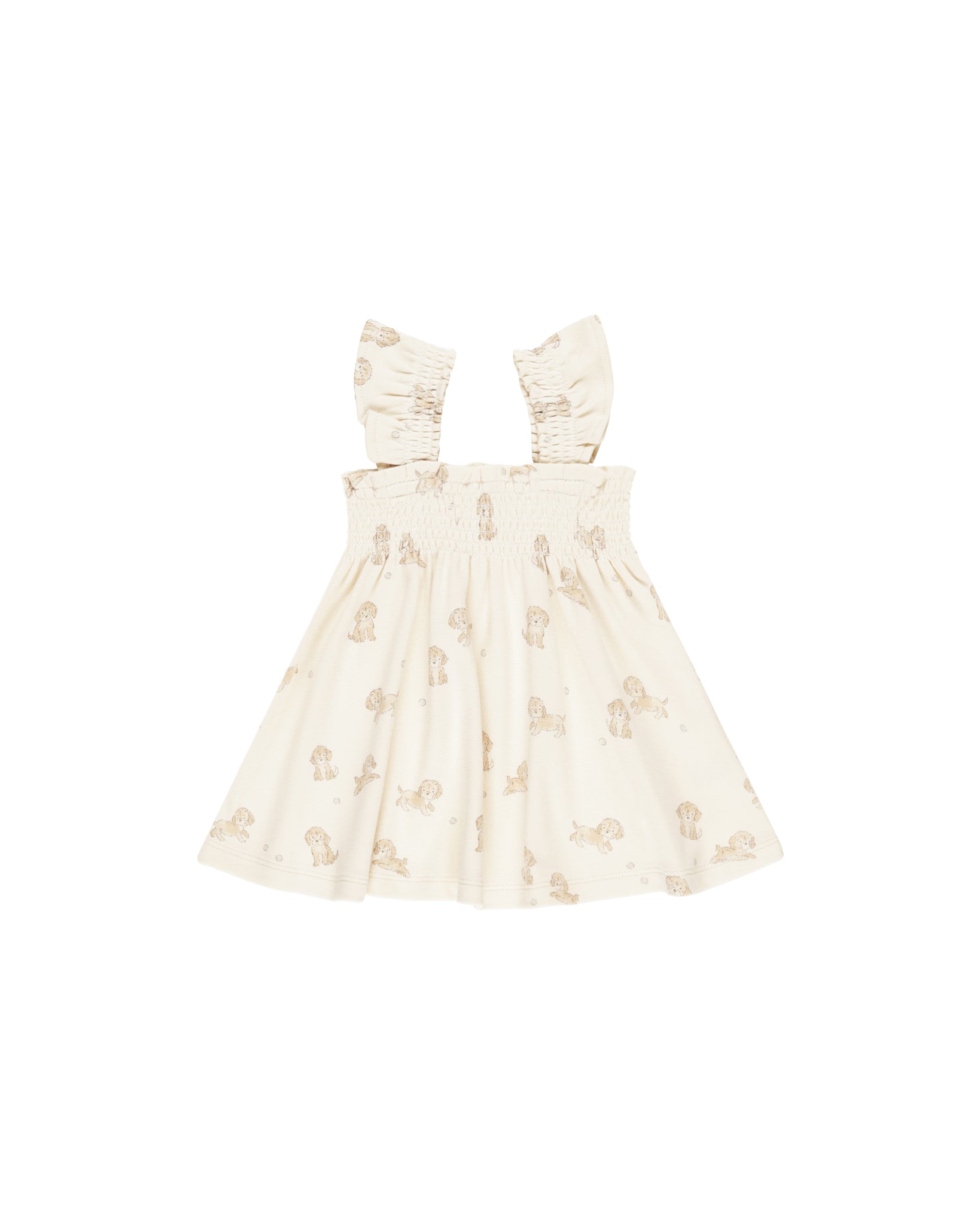 Smocked Jersey Dress - Puppies