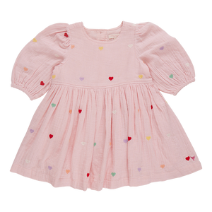 Brooke Dress - Candy Heart Embroidery