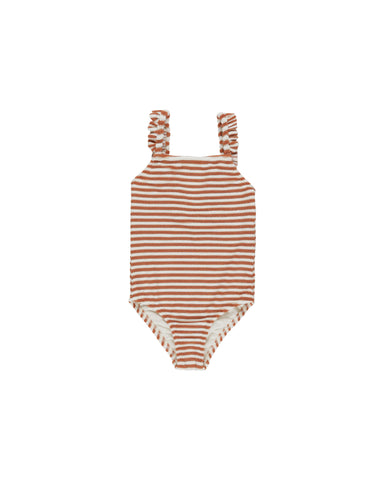 Positano One-Piece Swimsuit - Poppy Stripe