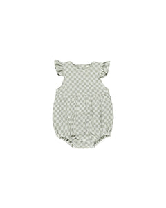 Amelia Romper Sage Check