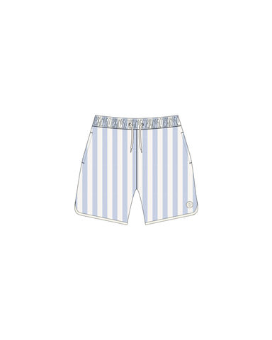 Blue Stripe Swim Trunk