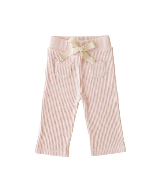 Carter Waffle Knit Pant - Dusty Pink