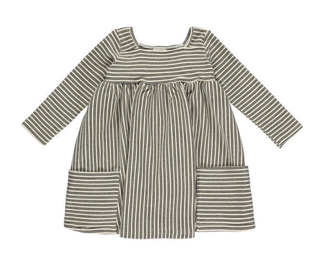 Rylie Dress - Black/White Stripe