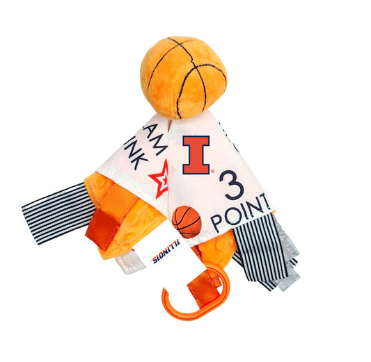 Illinois Fighting Illini Stroller Tag Toy Learning Lovey: 10x10 Basketball