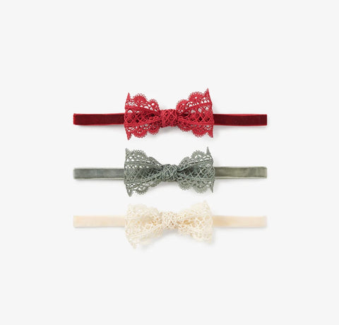 Holiday Lacey Bow - 3 pack