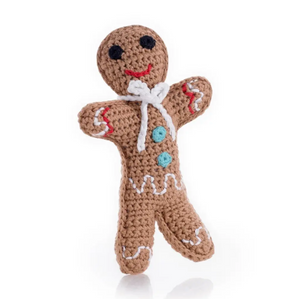 Knit Gingerbread Rattle