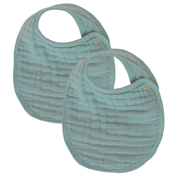 Cloud Muslin™ Bib 2 Pack - Steel