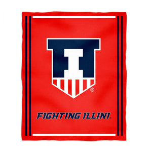 Illinois Fighting Illini Orange Plush Soft Minky Blanket