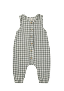Woven Jumpsuit - Sea Green Gingham