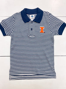 Illini Stripe Polo Shirt - Navy Stripe
