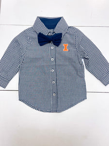 Gingham Illini Button Down - Navy